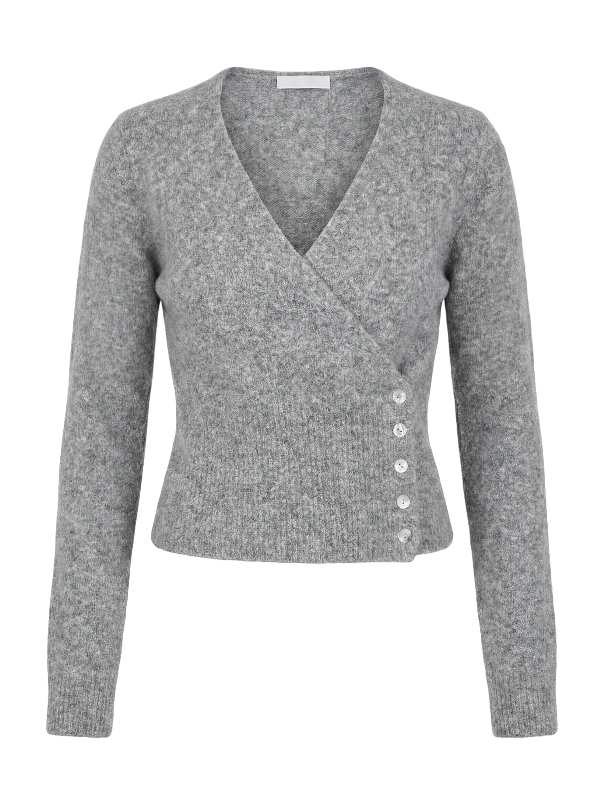 studioselect Strickjacke 'Corinna' in XS in graumeliert, Produktansicht