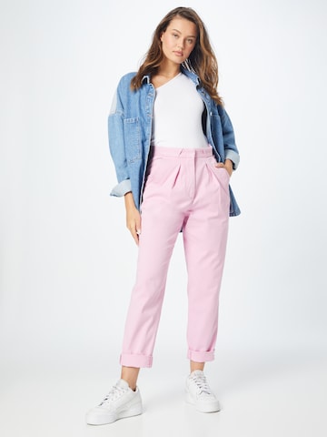 IRO Regular Pleat-front trousers 'LOLIAN' in Pink