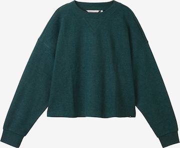 TOM TAILOR DENIMSweater majica - zelena boja: prednji dio