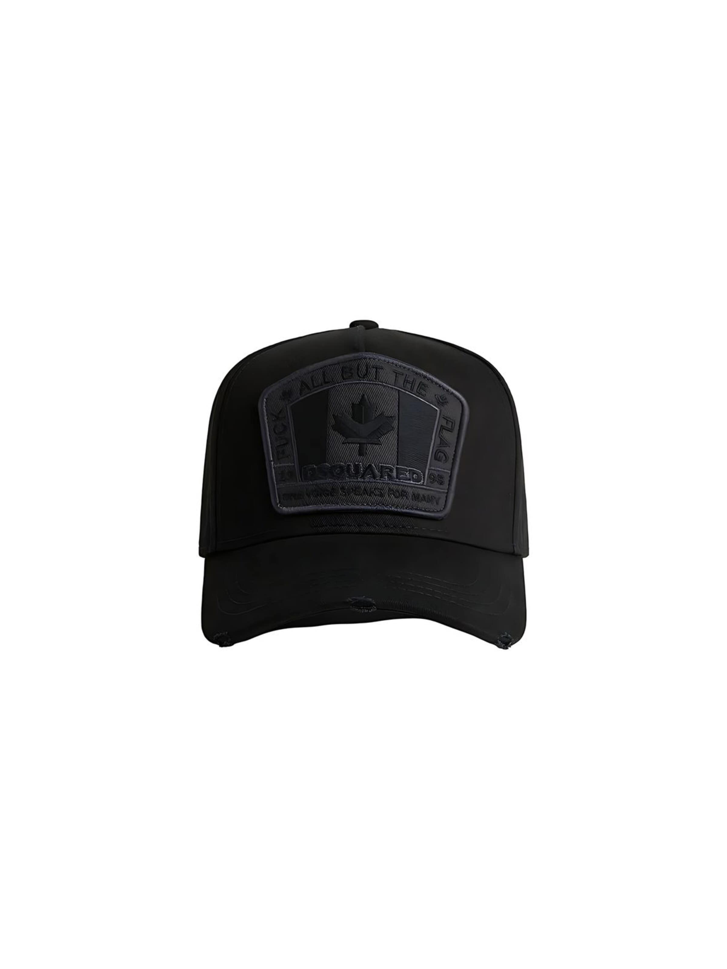 DSQUARED2 Cap 'CANADA GABARDINE BASEBALL CAP'‌‌‌‌‌‌‌‌ in Schwarz: Vorderseite