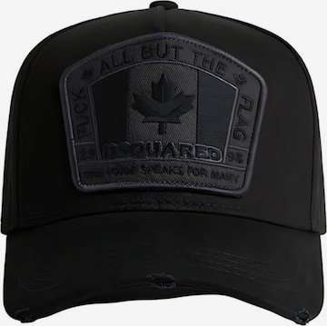 DSQUARED2 Pet 'CANADA GABARDINE BASEBALL CAP' in Zwart: voorkant