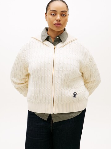 Cardigan Tommy Hilfiger Curve en beige : devant
