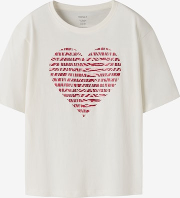 NAME IT - Camisola 'NKFOBELINE' em branco: frente