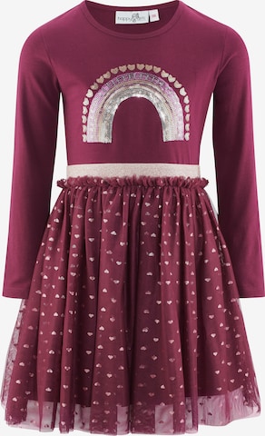 happy girls Dress in Purple: front