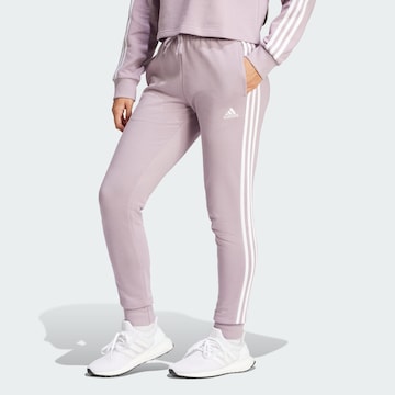 ADIDAS SPORTSWEAR Tapered Sporthose 'Essentials' in Lila: predná strana