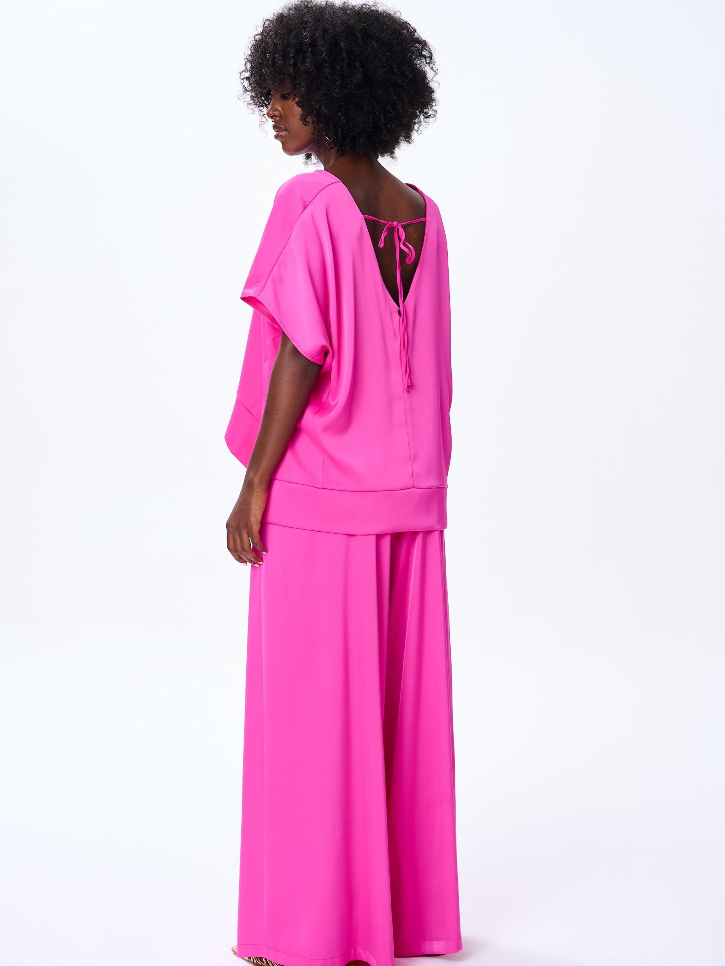 Blue Shadow Wide leg Pants in Pink