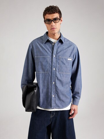 Coupe regular Chemise 'EASY CHAMBRAY' Calvin Klein Jeans en bleu : devant