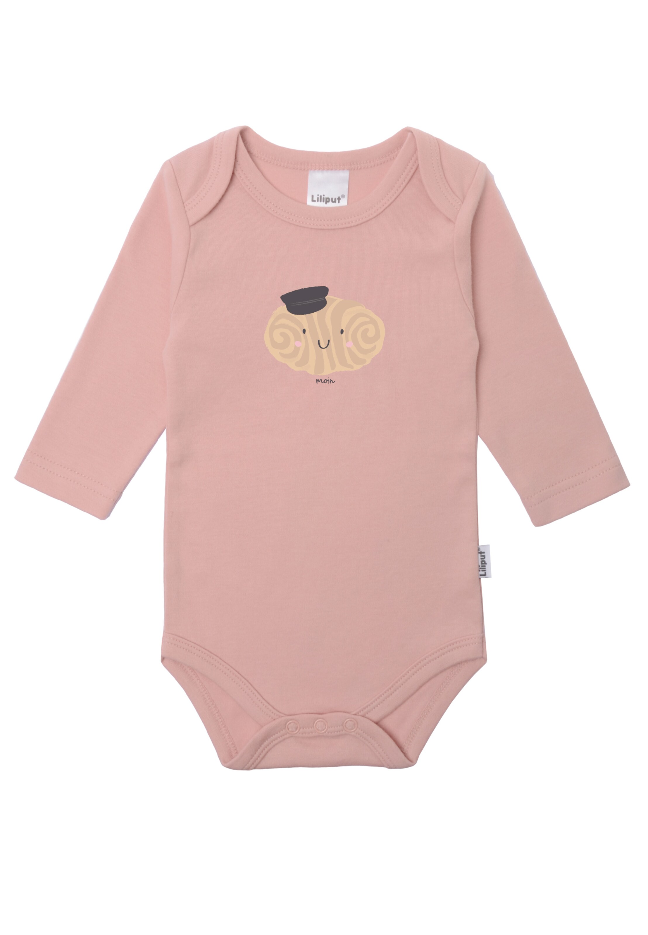 LILIPUT Langarmbody 'Franzbrötchen' in Pink: Vorderseite