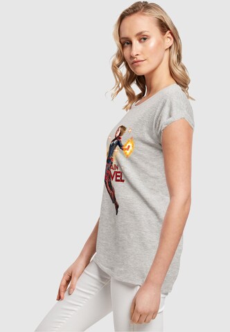ABSOLUTE CULT Shirt 'Captain Marvel - Carol Danvers' in Grijs