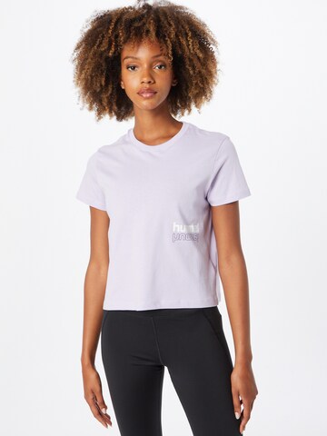 T-shirt fonctionnel Hummel en violet : devant