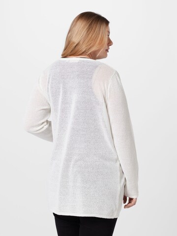 ONLY Carmakoma Knit Cardigan 'Ranja' in White