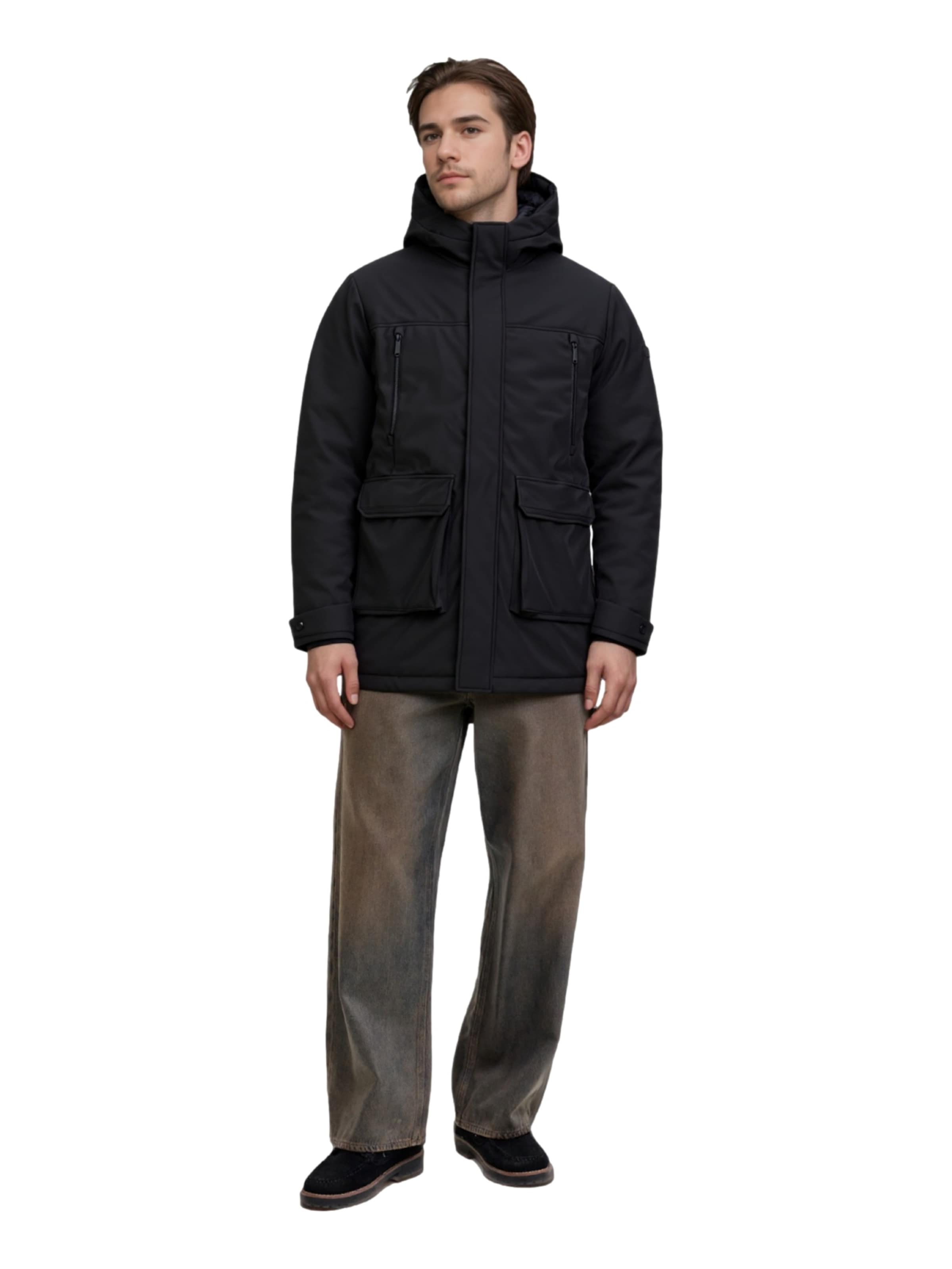 JACK & JONES Přechodová parka 'JJCLARK' – černá