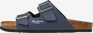 Pepe Jeans Mules 'Double Chicago' in Blue: front