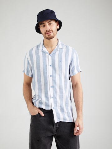 INDICODE JEANS Regular fit Button Up Shirt 'Carlui' in Blue: front