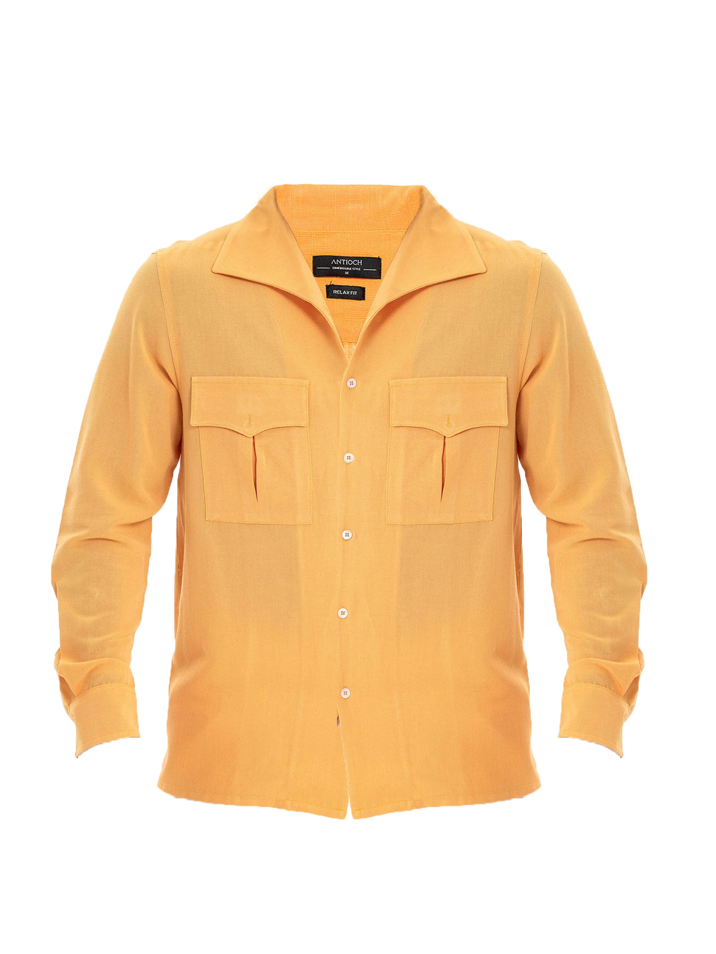 Regular fit Camicia di Dandalo in giallo: frontale