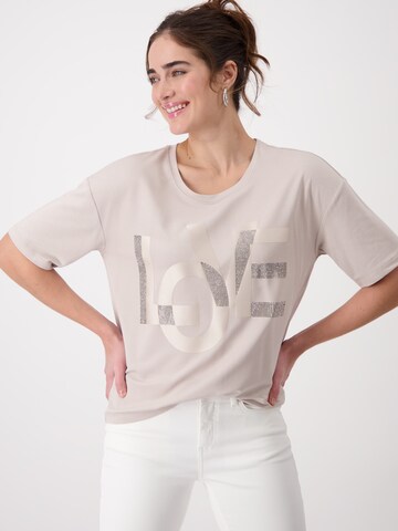 T-shirt monari en beige : devant