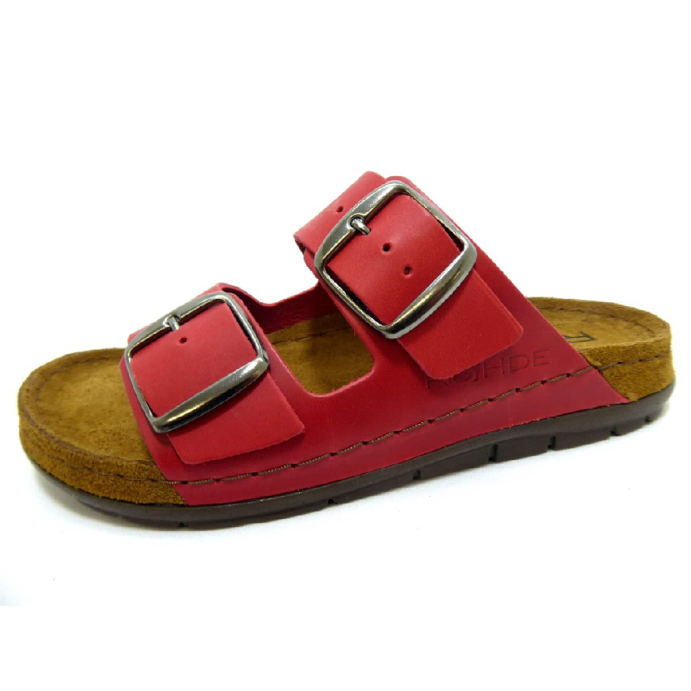 ROHDE Mules in Red: front