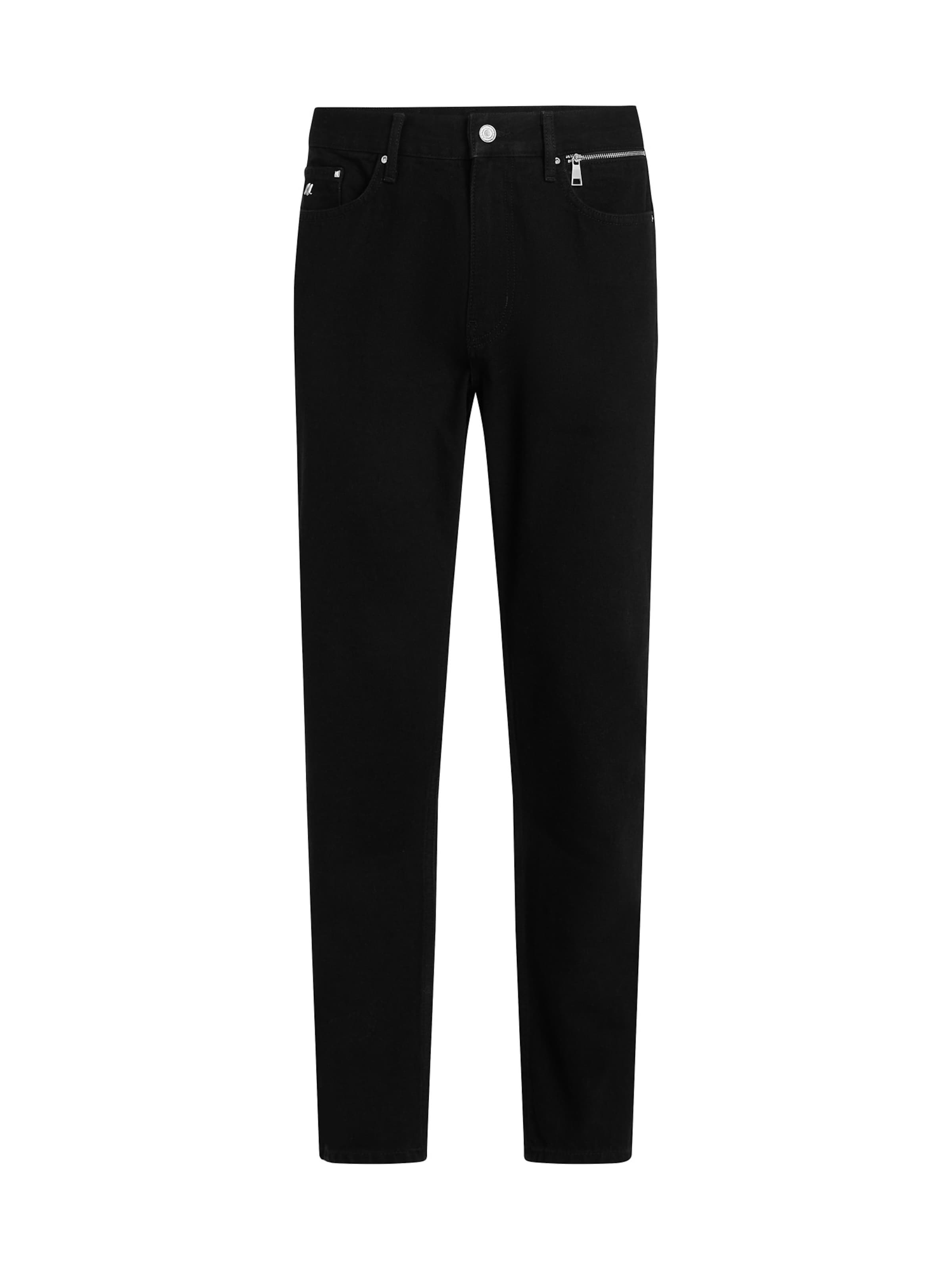 Tapered Jeans de la Karl Lagerfeld pe negru: față