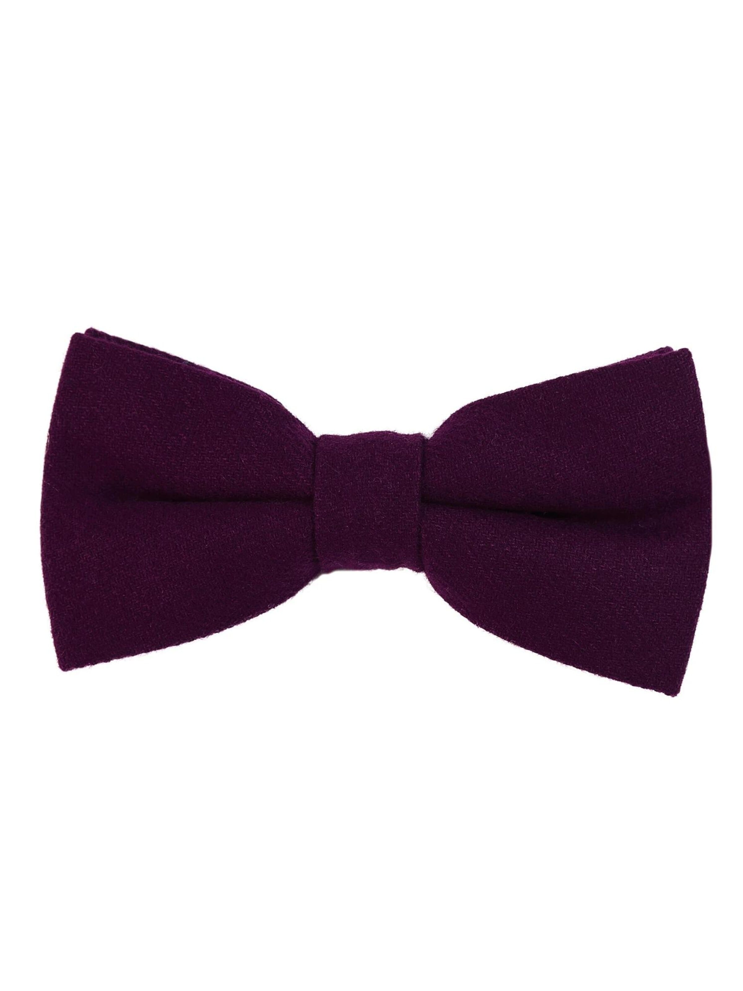 DonDon Bow Tie 'DonDon Herren Jeans Fliege Schleife gebunden 100% Baumwolle dunkelblau' in Purple: front