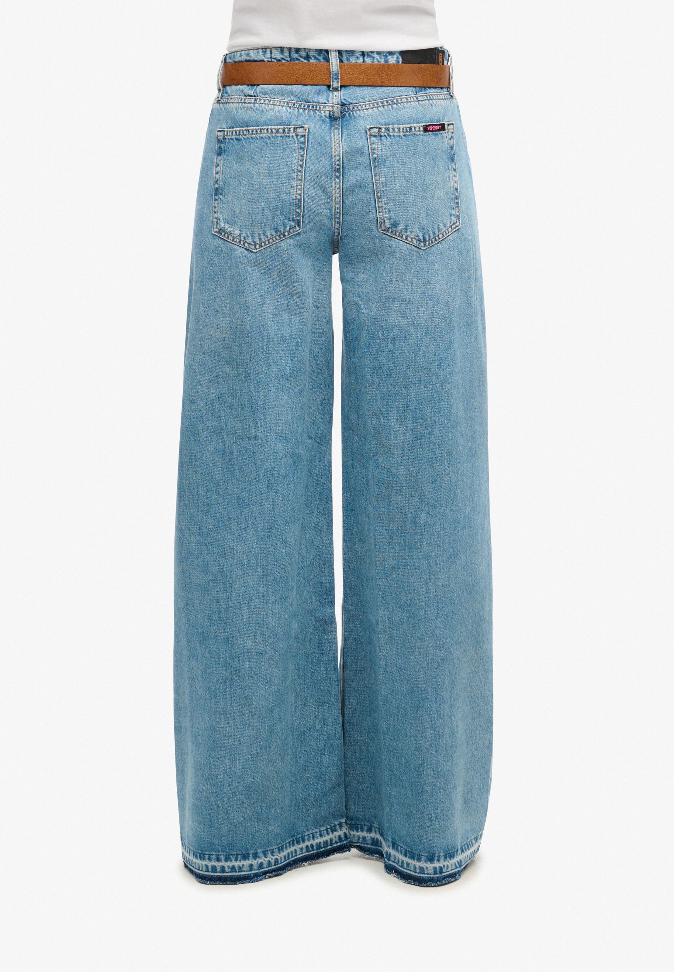 Superdry Wide leg Jeans in Blauw