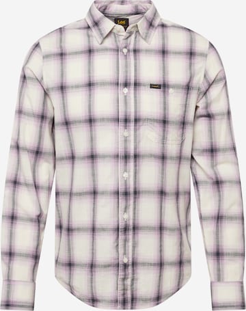 Lee Regular fit Button Up Shirt 'LEESURE' in Beige: front