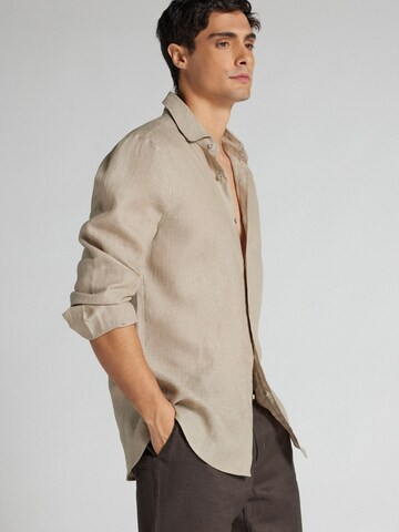 IUMAN Intimissimi Regular Fit Hemd in Beige