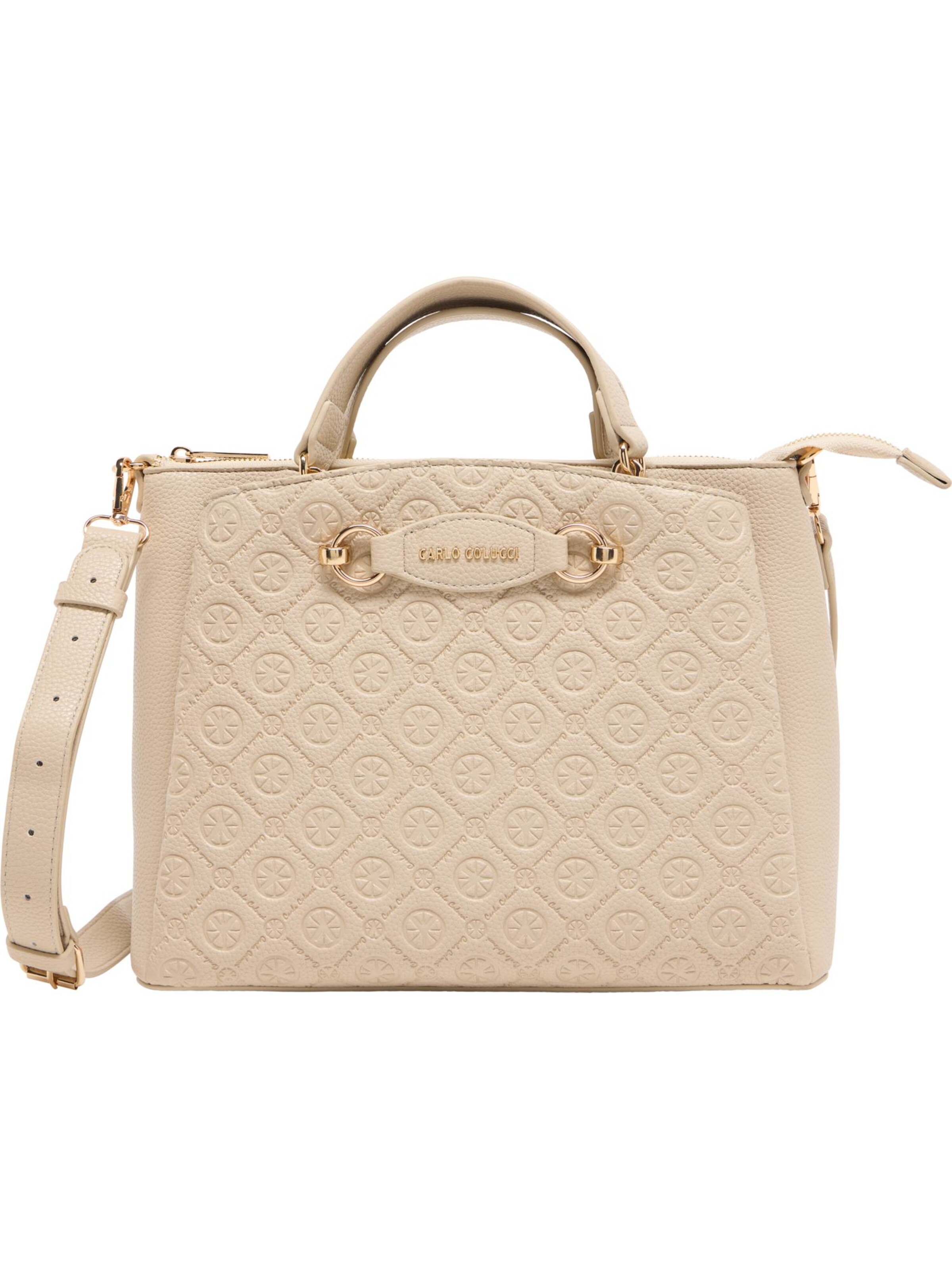 Carlo Colucci Handtasche ' Erla ' in Beige: Vorderseite