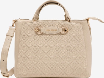 Carlo Colucci Handtas ' Erla ' in Beige: voorkant