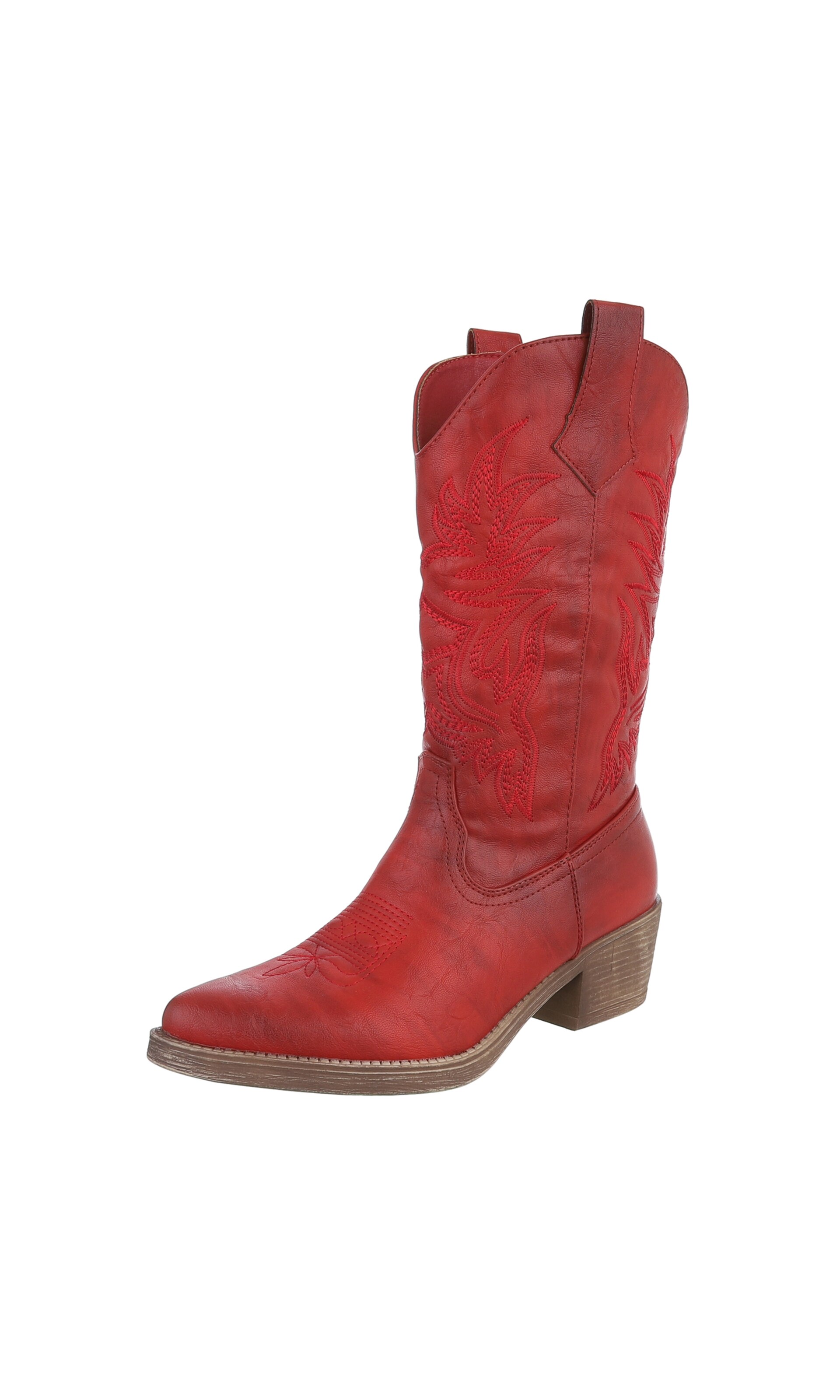 Ital-Design Cowboy Boots in Red: front