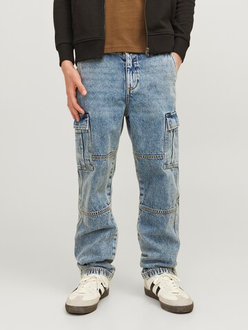Jack & Jones Junior Loosefit Jeans 'JJICHRIS JJWADE' in Blau: Vorderseite
