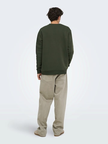 Only & Sons Sweatshirt 'ONSCeres Montana' in Green