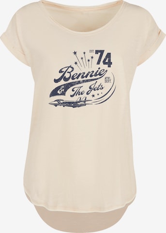 F4NT4STIC T-Shirt 'Elton John Bennie And The Jets' in Beige: predná strana