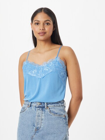ICHI Top 'LIKE' in Blue: front