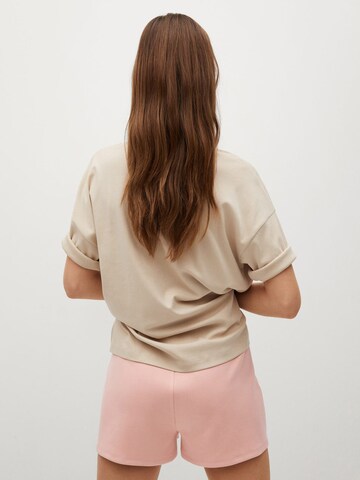 MANGO Loose fit Pants 'MONI' in Pink