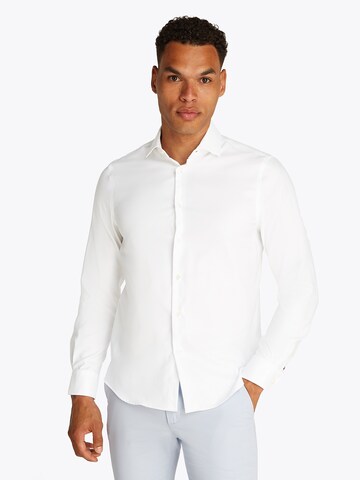 TOMMY HILFIGER Slim fit Srajca | bela barva: sprednja stran