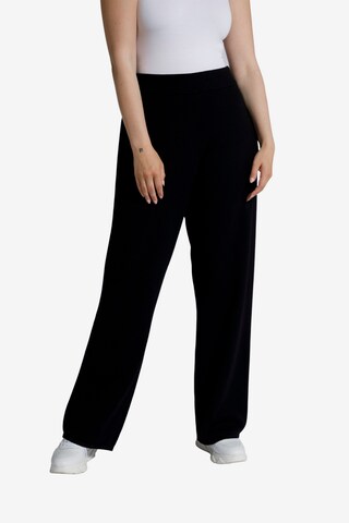 Loosefit Pantalon Ulla Popken en noir : devant