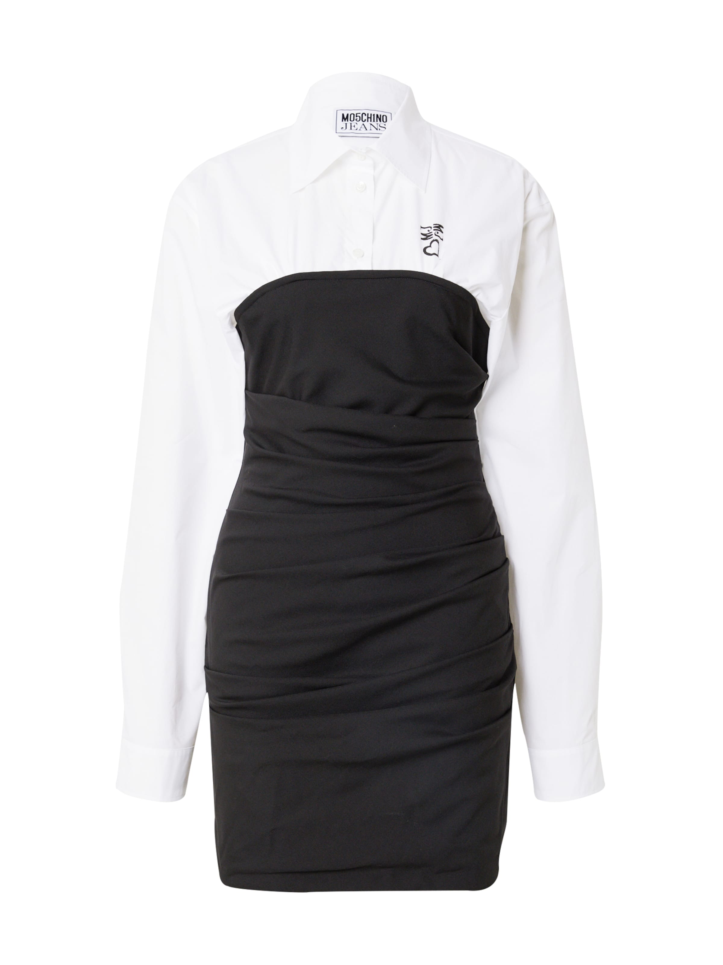 Moschino Jeans Sukienka koszulowa w kolorze czarny: przód