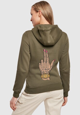 Felpa 'BadGirl Bang' di Mister Tee in verde: frontale