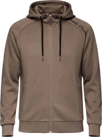 Veste de survêtement Ombre en marron : devant