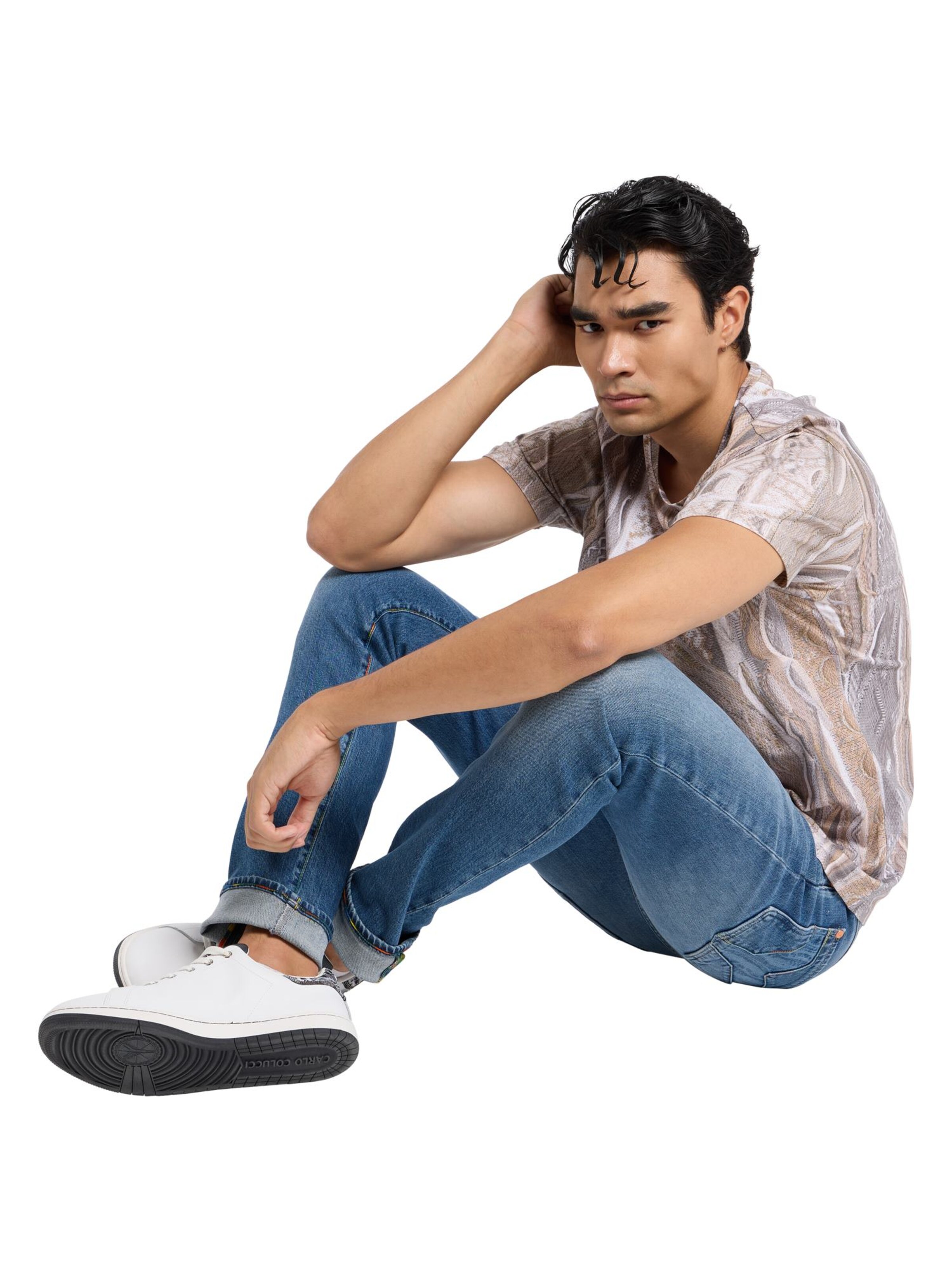 Carlo Colucci Shirt ' Di Poli ' in Beige