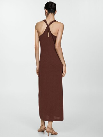 MANGO Knitted dress 'MINT' in Brown