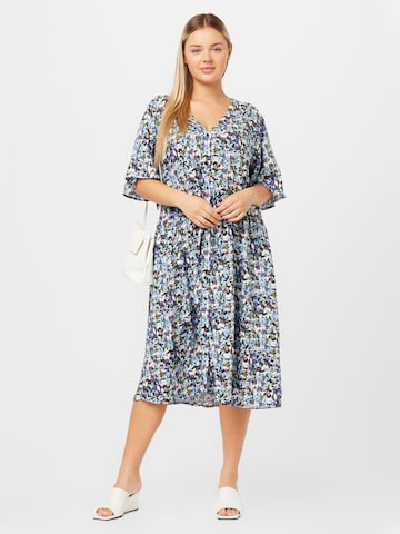 ONLY Carmakoma Shirt Dress 'TANNIKA' in Blue