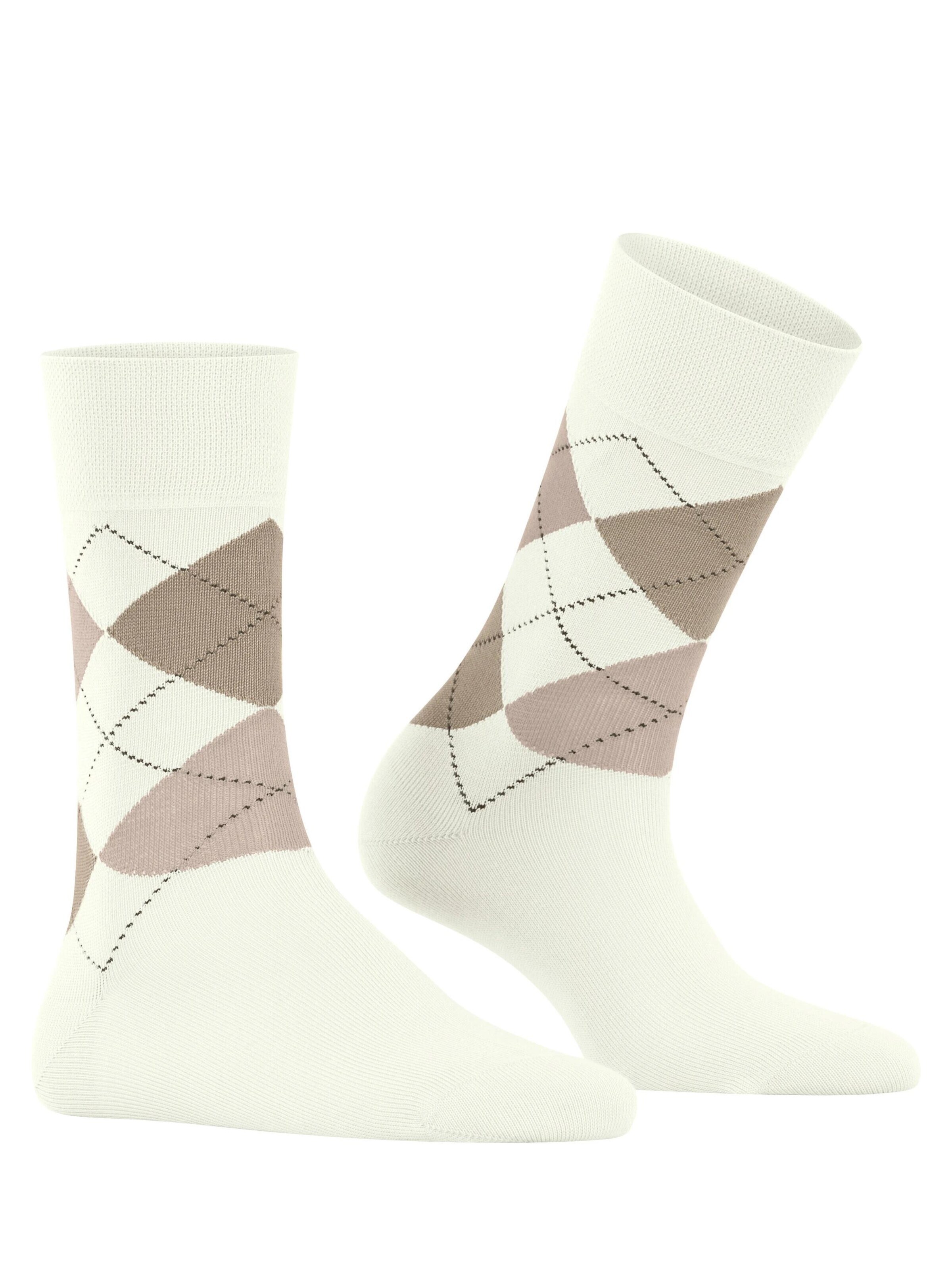 FALKE Socks 'Sensitive Argyle' in White
