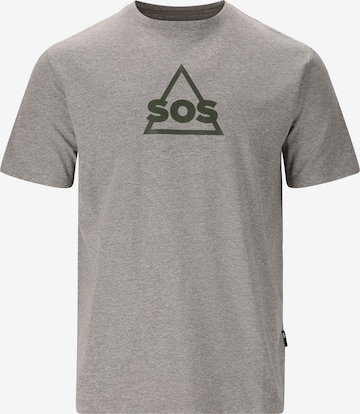 SOS T-Shirt 'Kvitfjell' in Grau: Vorderseite