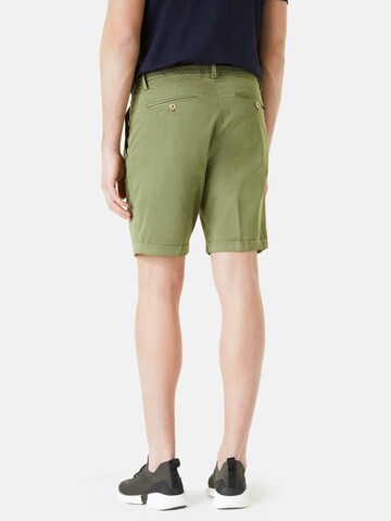 Boggi Milano Regular Pleat-Front Pants in Green