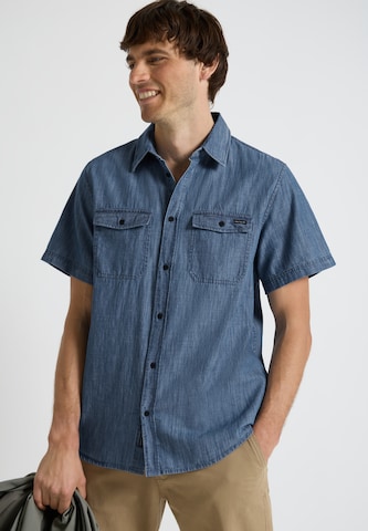 Street One MEN Comfort Fit Hemd in Blau: Vorderseite