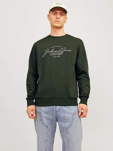 JACK & JONES Sweatshirt 'JJFERRIS' in Grün: Vorderseite