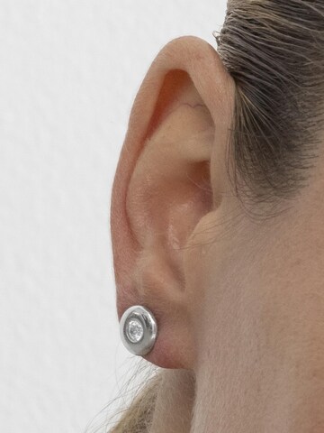 Luxenter Ohrringe 'Button' in Silber