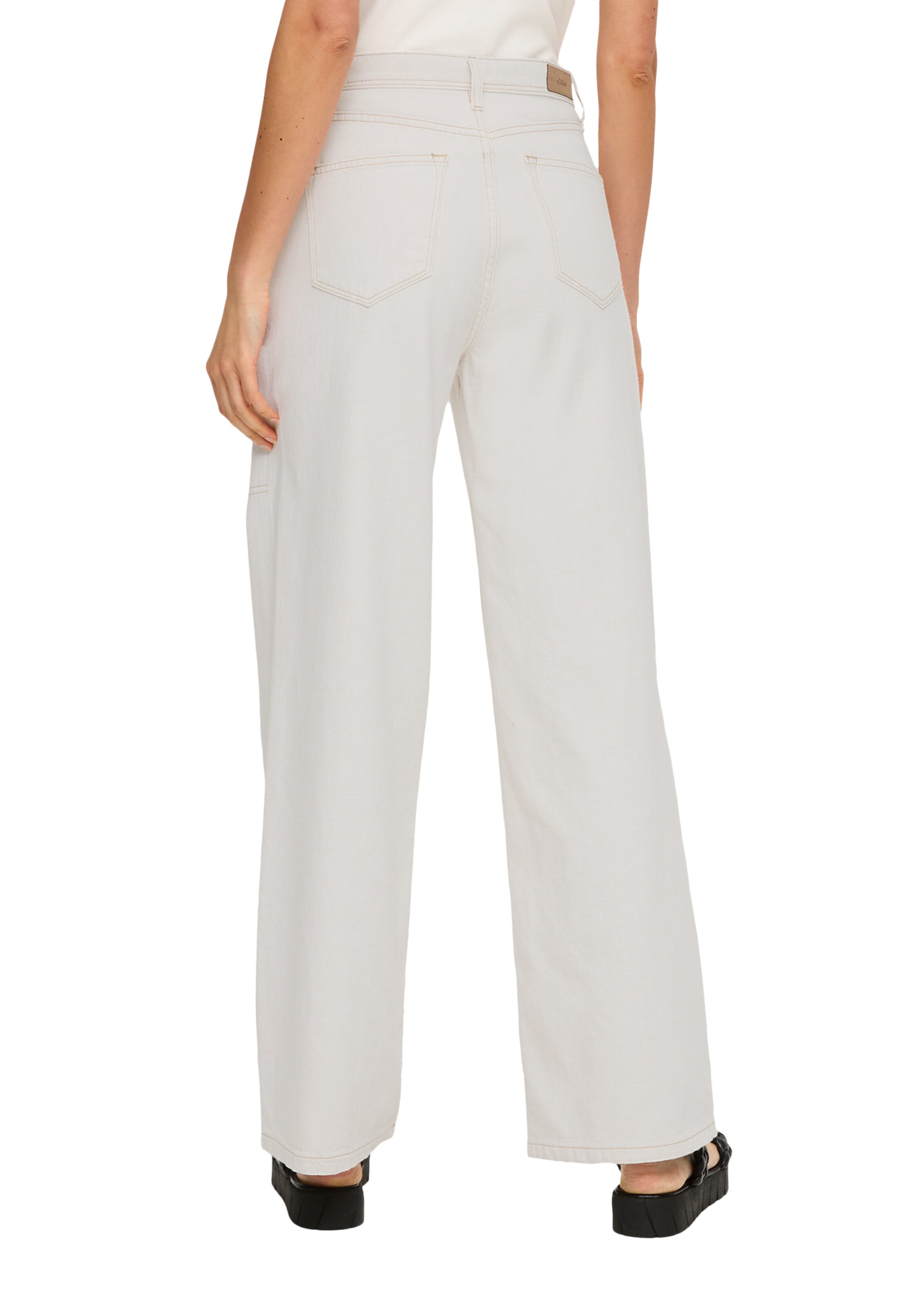 s.Oliver Široke hlačnice Kavbojke 'Suri' | bež barva