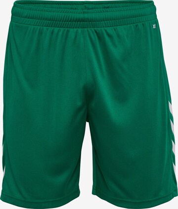 Hummel Regular Workout Pants in Green: front
